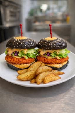 Duo mini burger cordon bleu + băutură