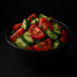 Salată de roșii și castraveți