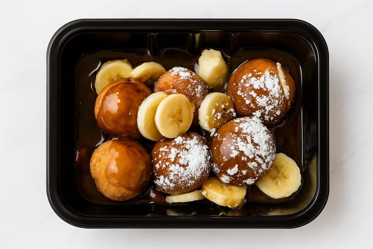 Papanași cu ciocolată și banane