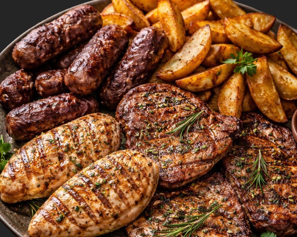 Meat grill combo